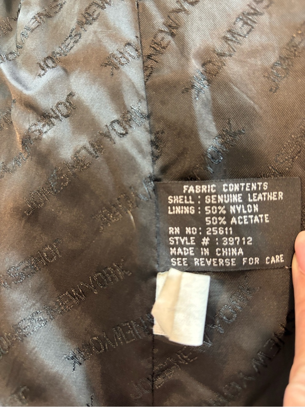 Vintage Jones New York Black Leather Jacket - Picture 7 of 13